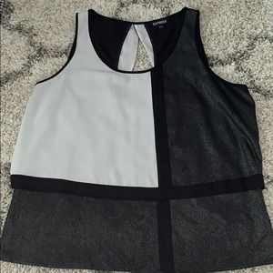 Black and white tank top